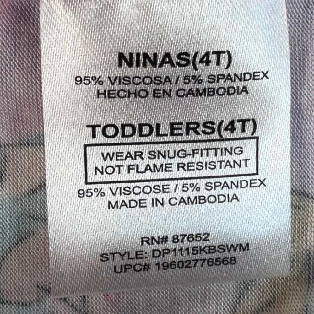 Disney Princess Toddler Girls Purple Viscose Zip Up Sleeper Pajamas 4T